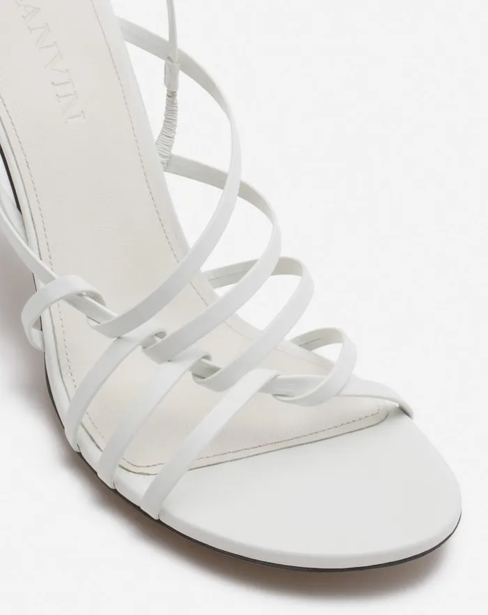 Squence By Lanvin Leather Sandals Beigesilver Women Lanvin Sandals and Mules Squence By Lanvin Leather Sandals Beigesilver Women Lanvin Sandals and Mules