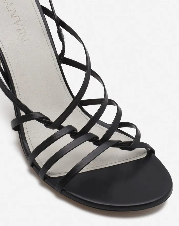 Squence By Lanvin Leather Sandals Blackgold Women Lanvin Sandals and Mules Squence By Lanvin Leather Sandals Blackgold Women Lanvin Sandals and Mules