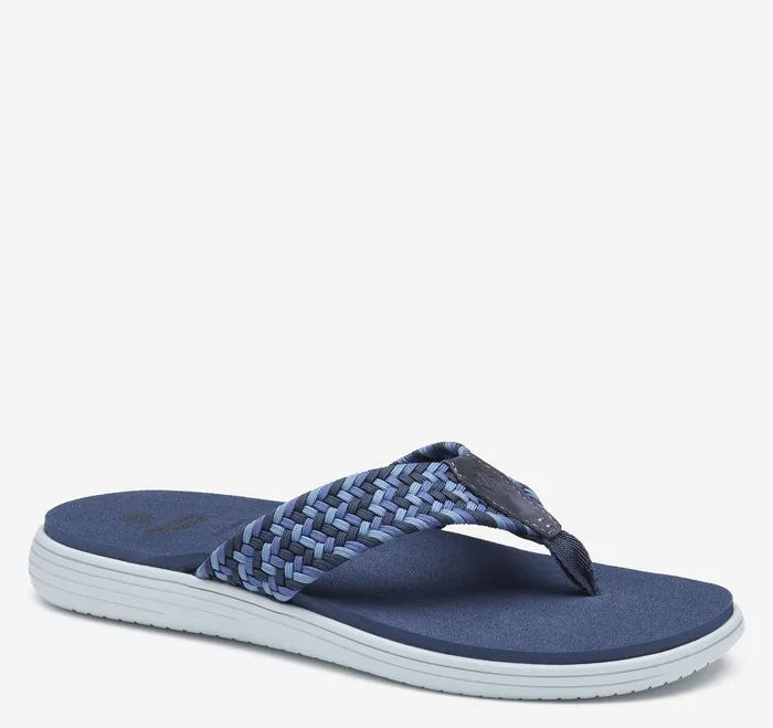 Sandals Men Upton Woven FlipFlop Navy Nylon Johnston and Murphy
