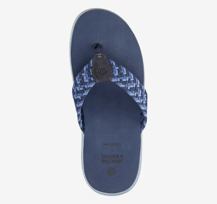 Sandals Men Upton Woven FlipFlop Navy Nylon Johnston and Murphy
