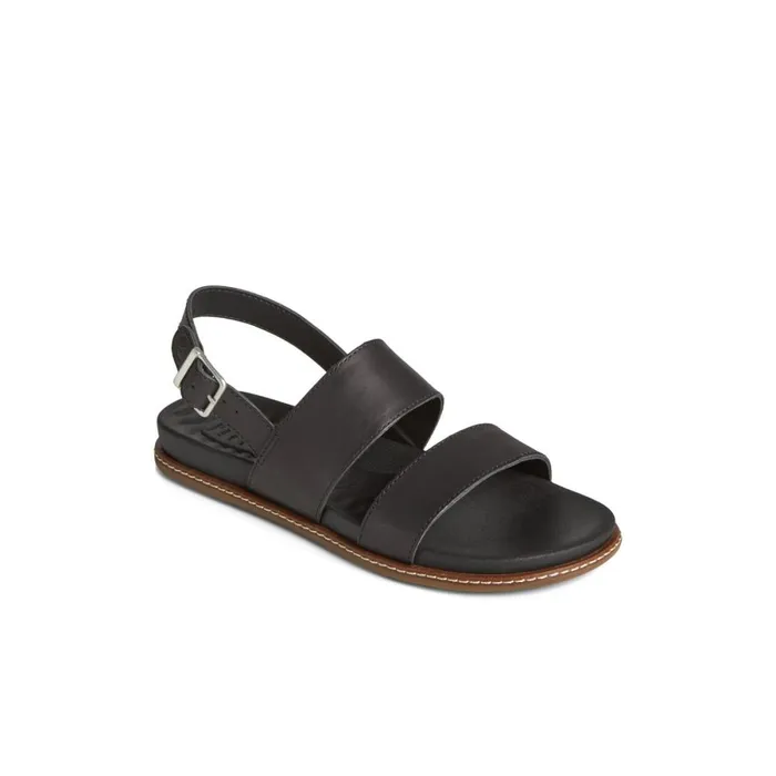 Sandals Women Sperry Waveside PLUSHWAVE Backstrap Sandal Black