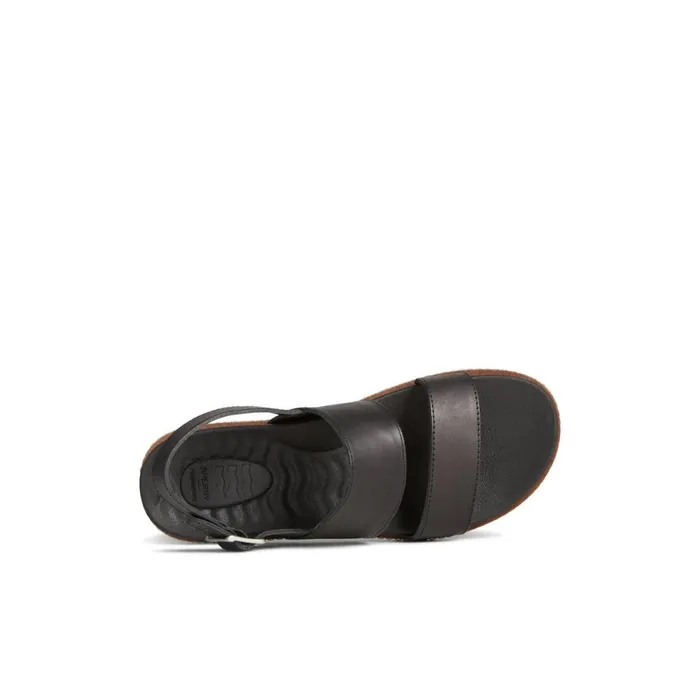 Sandals Women Sperry Waveside PLUSHWAVE Backstrap Sandal Black