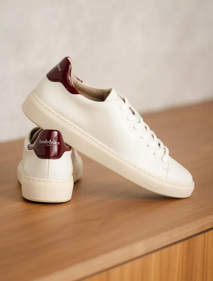 Sanna Off White and Nebbiolo Women Bobbies Sneakers