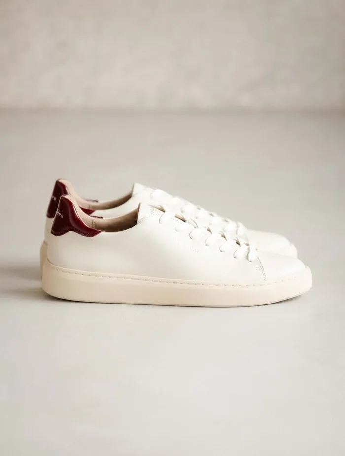 Sanna Off White and Nebbiolo Women Bobbies Sneakers