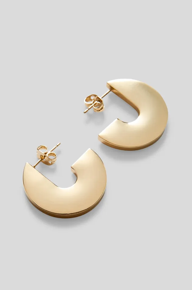 Scanlan Theodore FLAT HOOP EARRINGS LIGHTGOLD Women Jewelry Scanlan Theodore FLAT HOOP EARRINGS LIGHTGOLD Women Jewelry