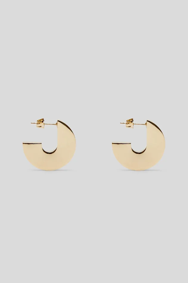 Scanlan Theodore FLAT HOOP EARRINGS LIGHTGOLD Women Jewelry Scanlan Theodore FLAT HOOP EARRINGS LIGHTGOLD Women Jewelry