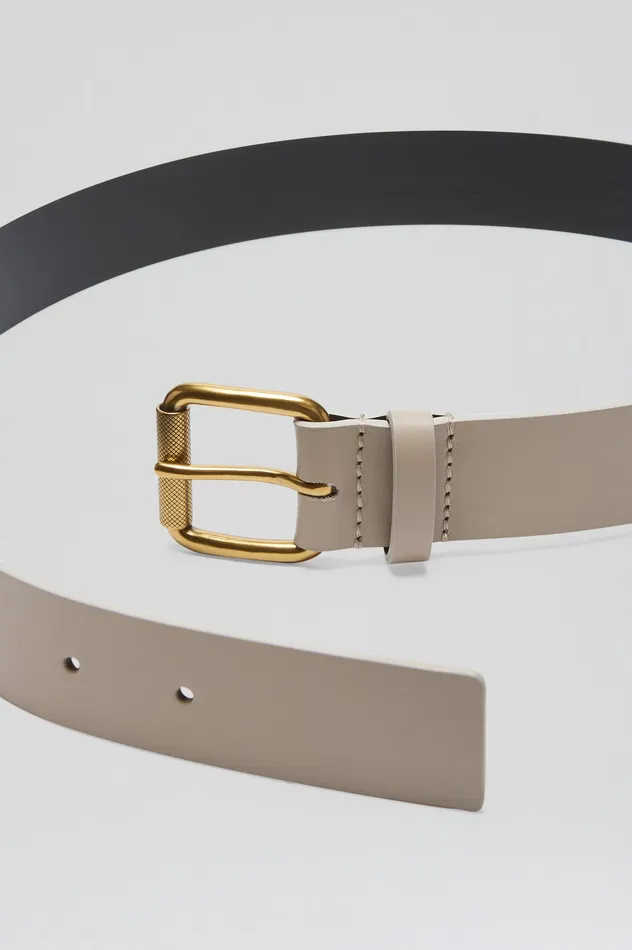 Scanlan Theodore Leather Women ROLLER BUCKLE BELT 3 NUDE Scanlan Theodore Leather Women ROLLER BUCKLE BELT 3 NUDE