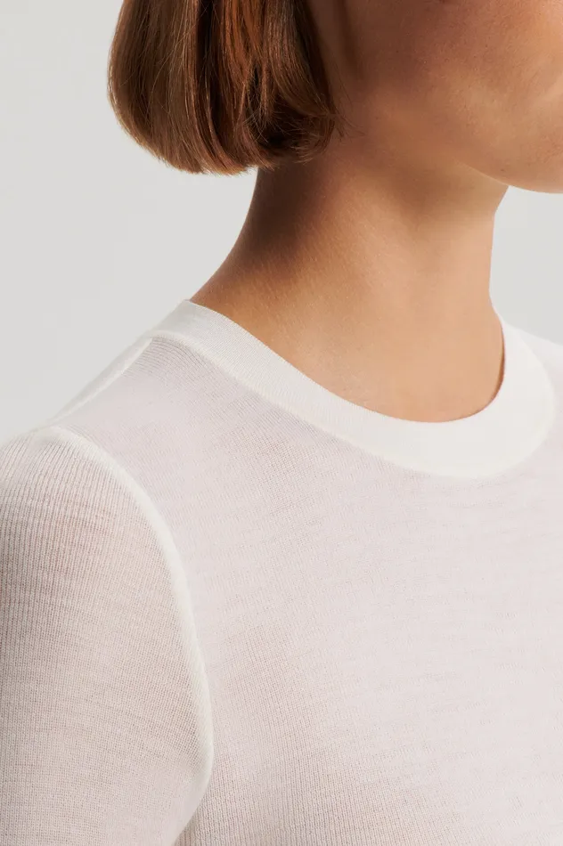Scanlan Theodore Sweaters Women BABYWOOL CREW SWEATER IVORY