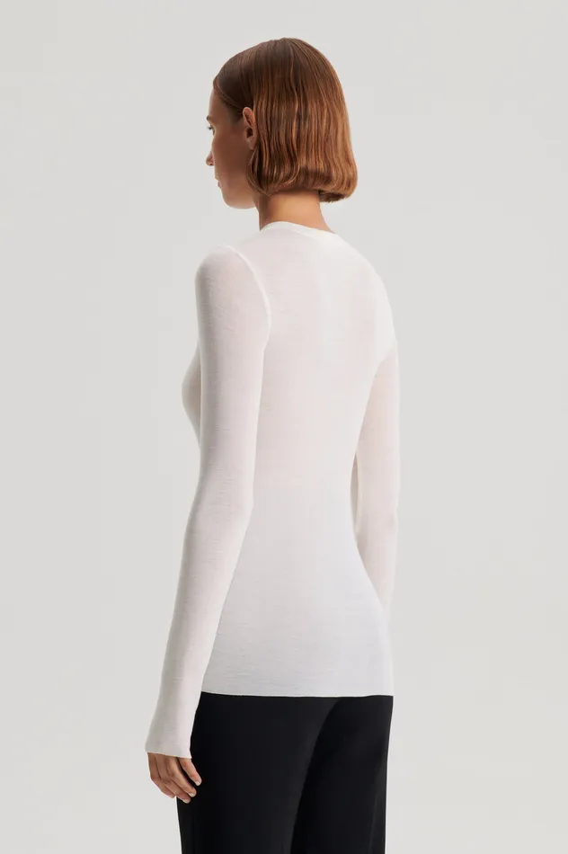 Scanlan Theodore Sweaters Women BABYWOOL CREW SWEATER IVORY