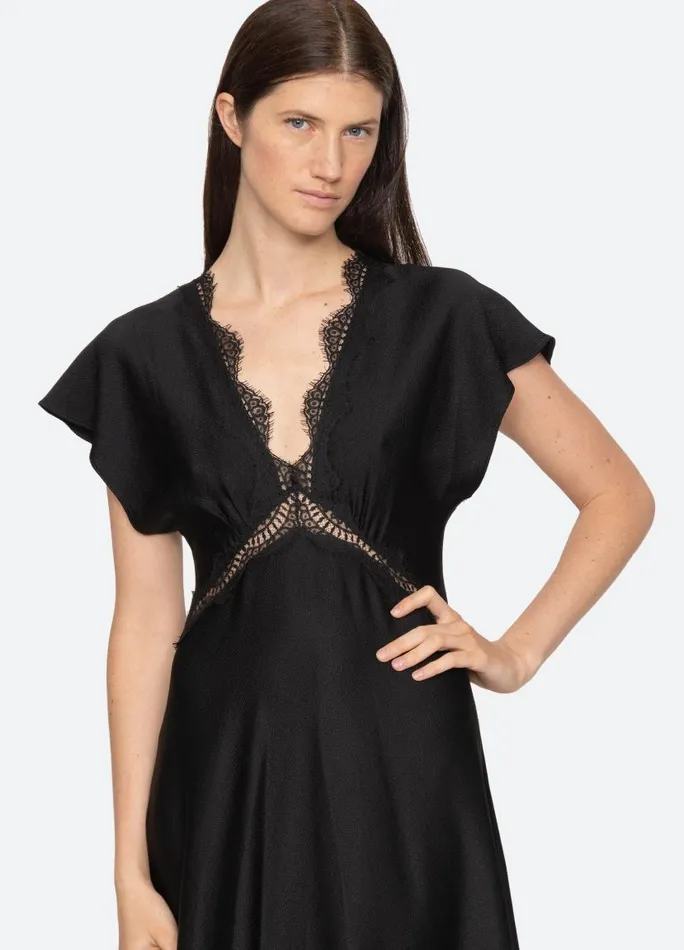 Sea New York Dresses Women Noa VNeck Dress Black Sea New York Dresses Women Noa VNeck Dress Black