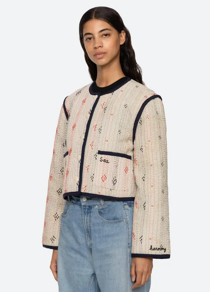Sea New York Outerwear Women Kantha Jacket Coral