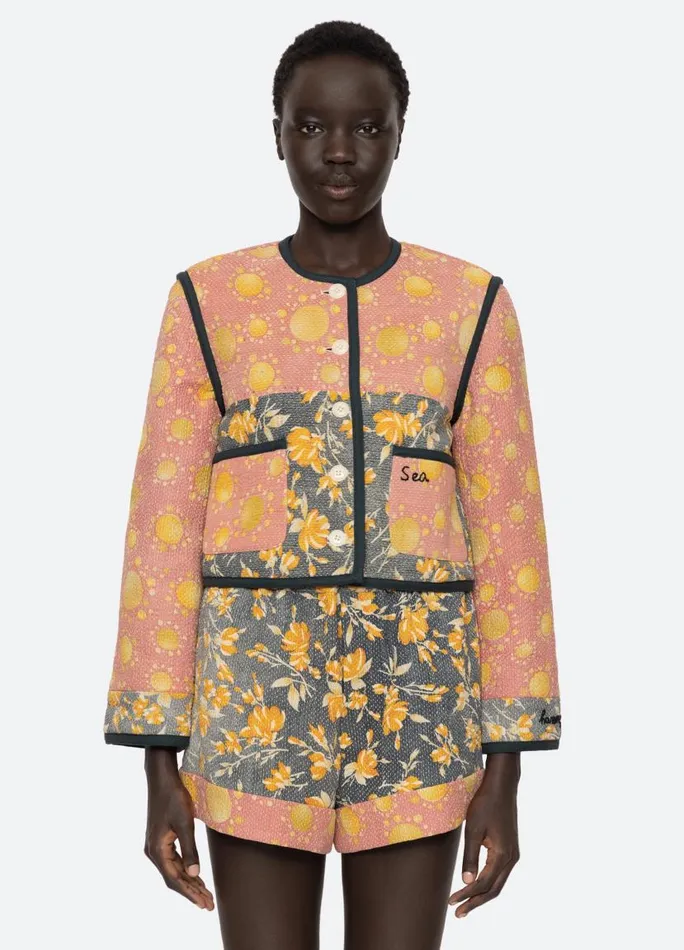 Sea New York Outerwear Women Kantha Jacket Coral
