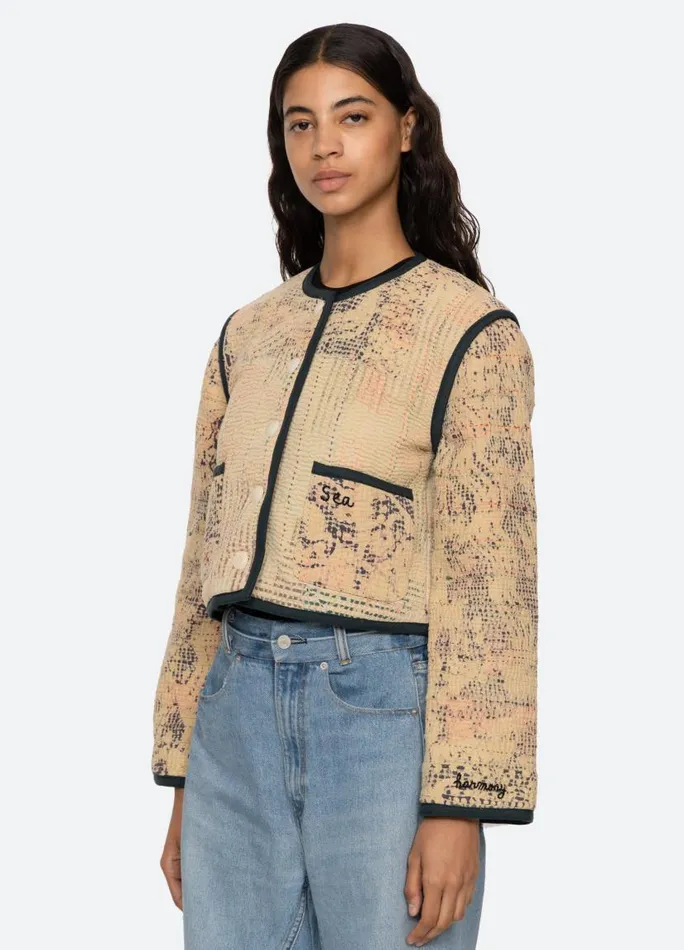 Sea New York Outerwear Women Kantha Jacket Coral