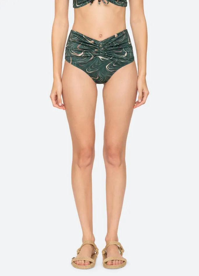 Sea New York Swimwear Women Amara Bikini Bottom Green