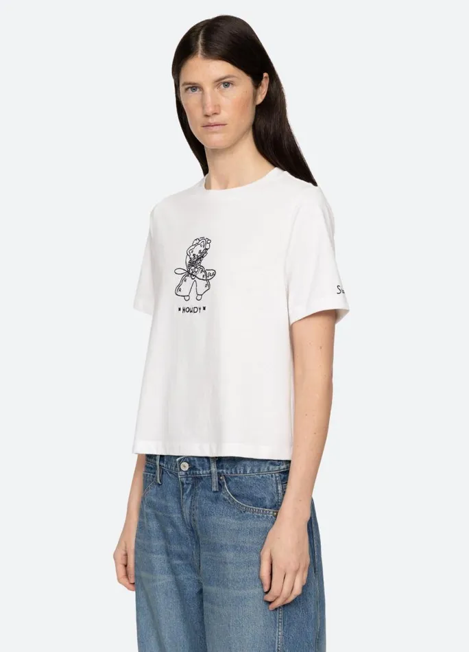 Sea New York Tops Women Howdy TShirt White Sea New York Tops Women Howdy TShirt White