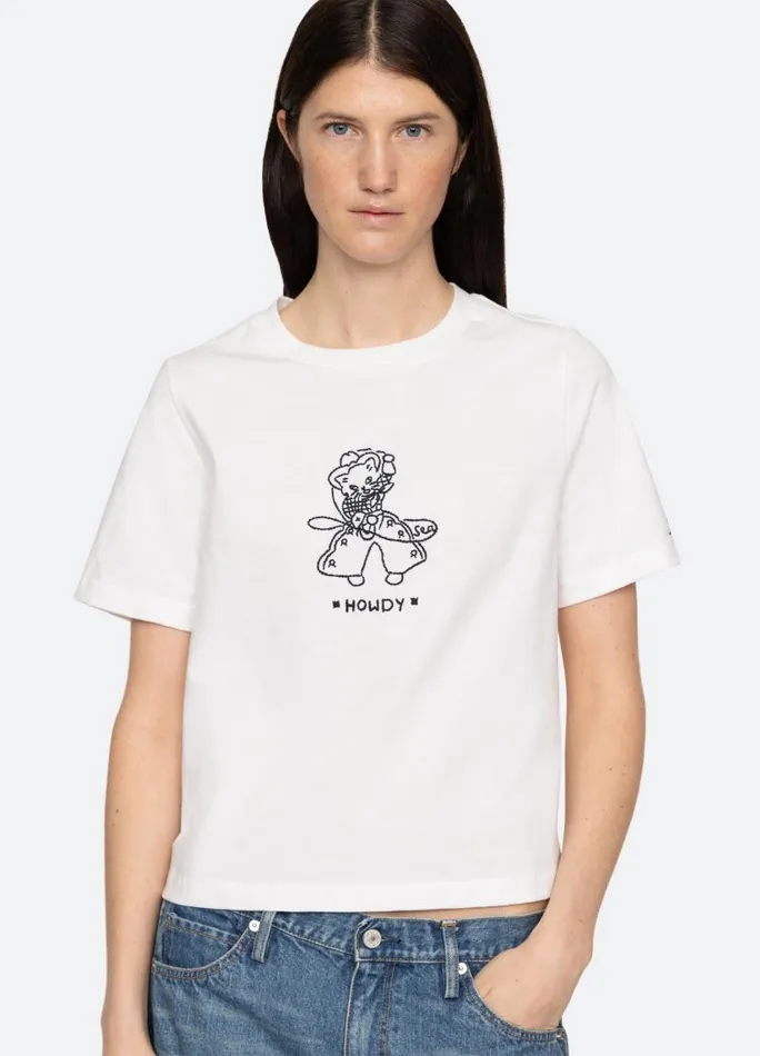 Sea New York Tops Women Howdy TShirt White Sea New York Tops Women Howdy TShirt White