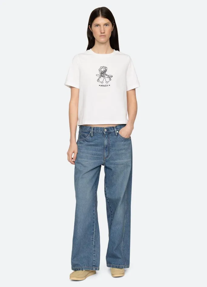 Sea New York Tops Women Howdy TShirt White Sea New York Tops Women Howdy TShirt White