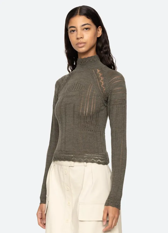 Sea New York Tops Women Paxton Turtleneck Burgundy
