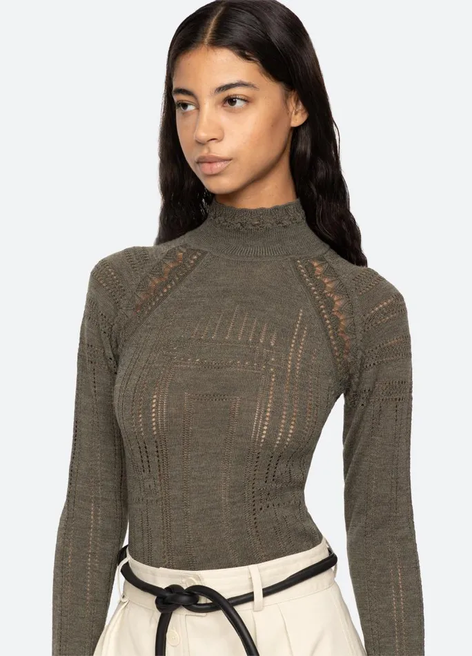Sea New York Tops Women Paxton Turtleneck Burgundy