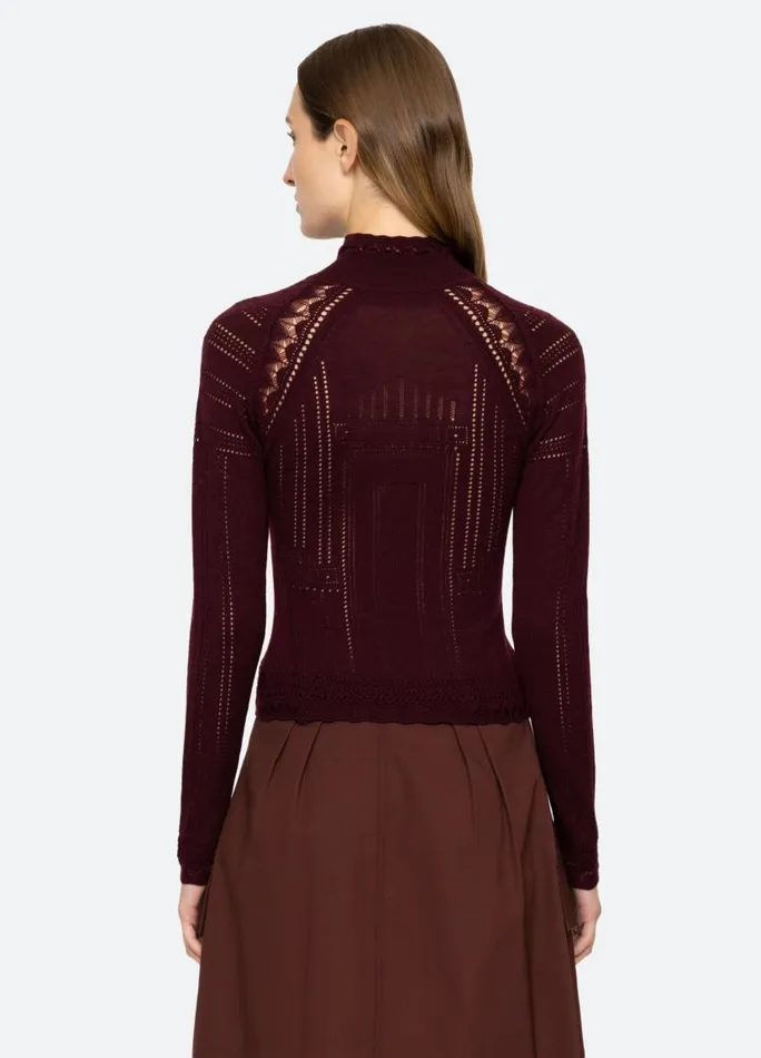 Sea New York Tops Women Paxton Turtleneck Burgundy