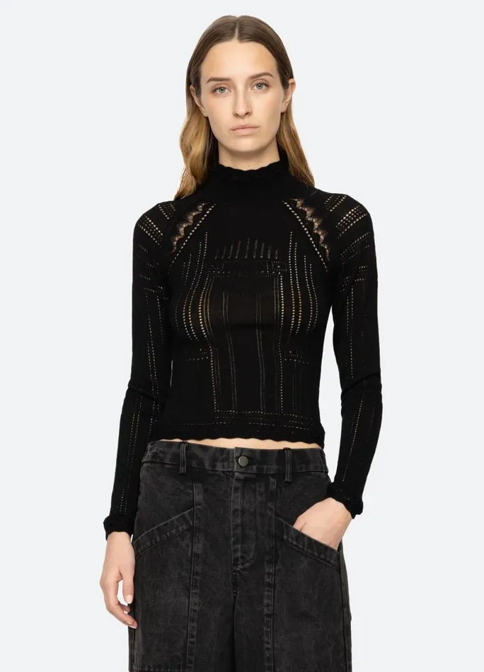Sea New York Tops Women Paxton Turtleneck Burgundy