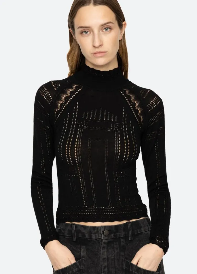 Sea New York Tops Women Paxton Turtleneck Burgundy