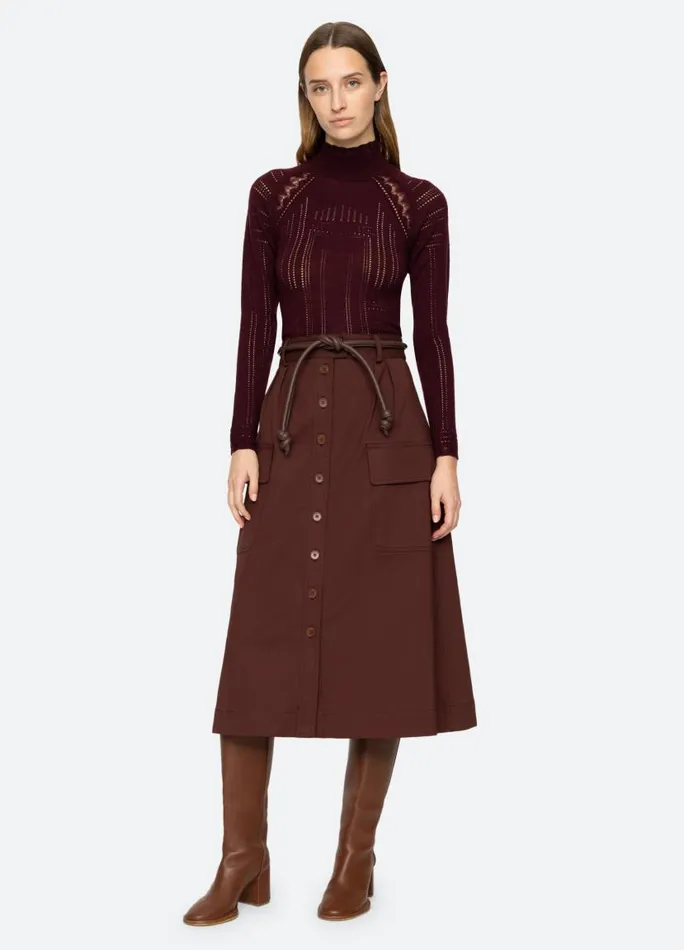 Sea New York Tops Women Paxton Turtleneck Burgundy