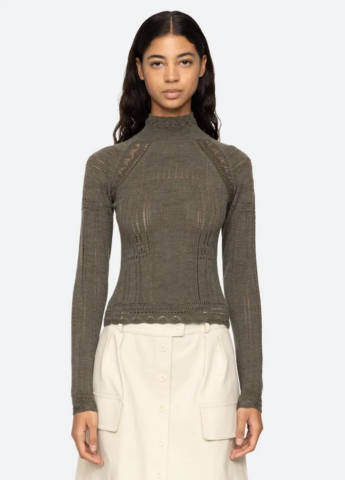Sea New York Tops Women Paxton Turtleneck Burgundy