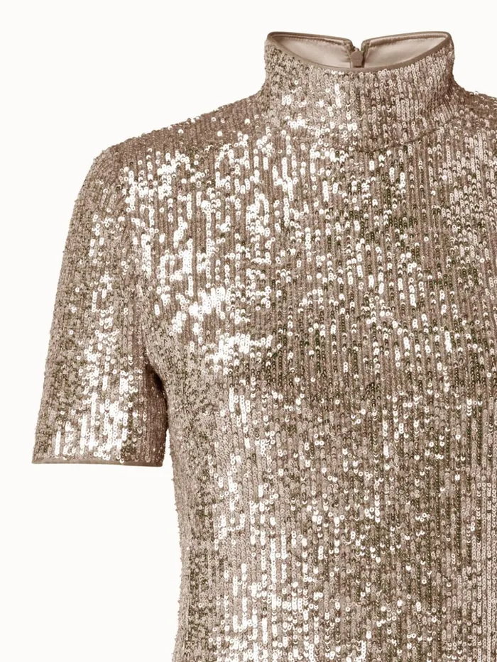 Sequins Gown Gold Women Akris Dresses