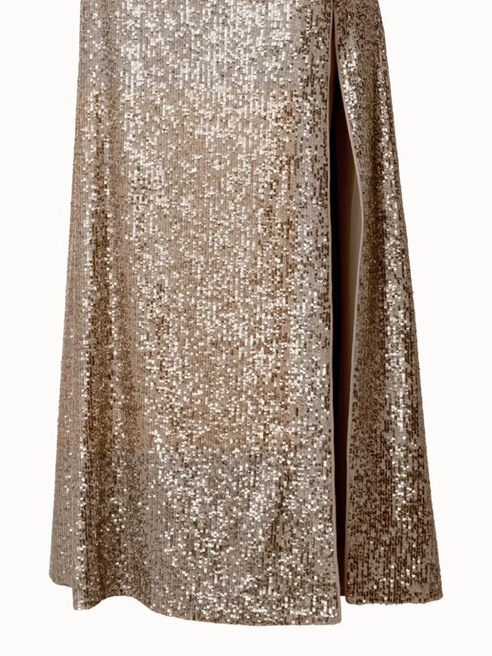 Sequins Gown Gold Women Akris Dresses