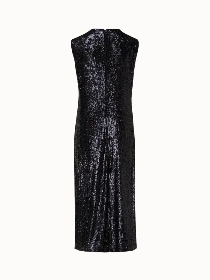 Sequins Long Tunic Black Women Akris Blouses
