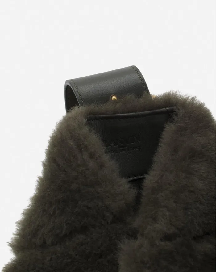 Shearling Mlodie Hobo Bag Loden Women Lanvin Crossbody Bags and Shoulder Bags