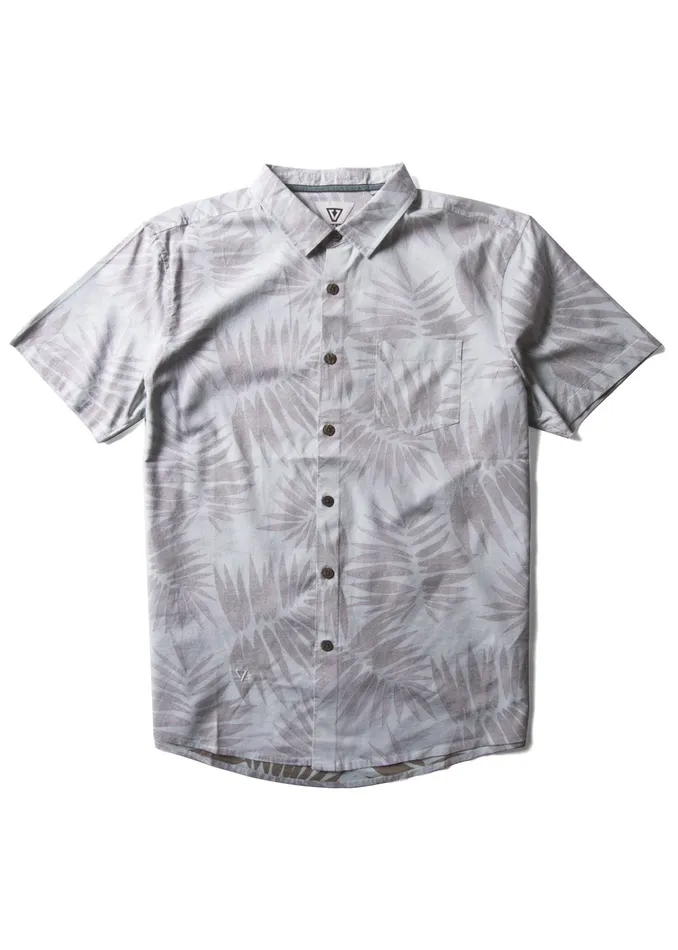 Shirts and Flannels Palm Grande Ss Shirt Stone Blue 8211 Vissla Men