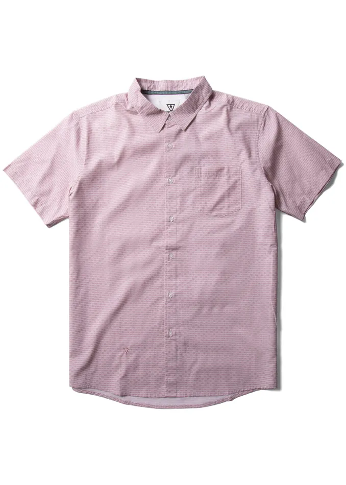 Shirts and Flannels Vissla Men Breakers Stripe Eco Ss Shirt Dusty Rose