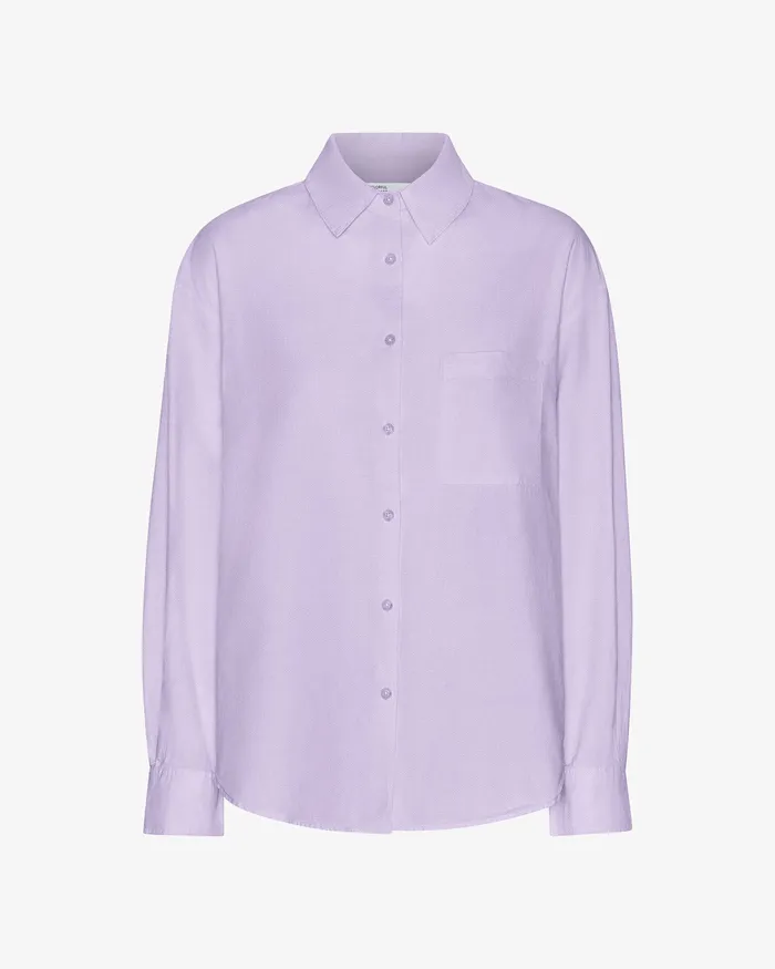 Shirts Colorfulstandard Women Organic Oversized Shirt 8211 Soft Lavender