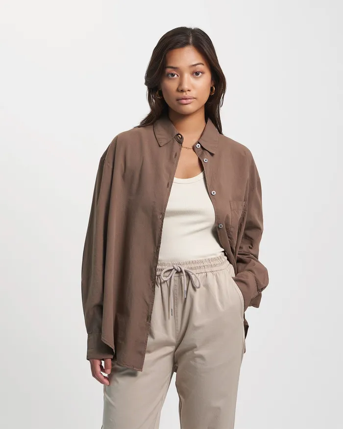 Shirts Colorfulstandard Women Organic Oversized Shirt 8211 Soft Lavender