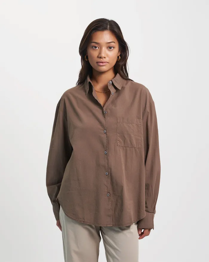 Shirts Colorfulstandard Women Organic Oversized Shirt 8211 Soft Lavender