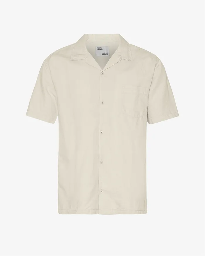 Shirts Linen Short Sleeved Shirt 8211 Ivory White 8211 Colorfulstandard Men