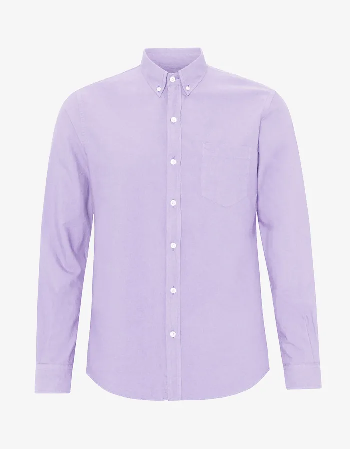 Shirts Men Colorfulstandard Organic Button Down Shirt 8211 Soft Lavender