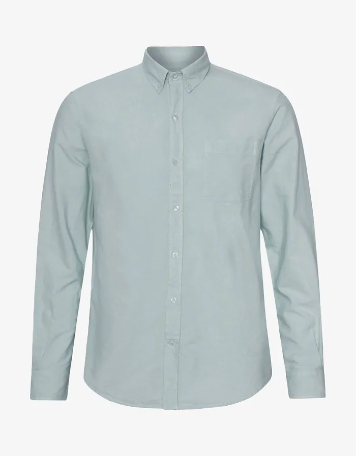 Shirts Men Organic Button Down Shirt 8211 Cloudy Grey Colorfulstandard