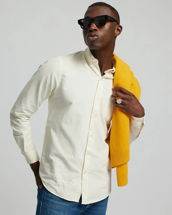 Shirts Men Organic Button Down Shirt 8211 Cloudy Grey Colorfulstandard