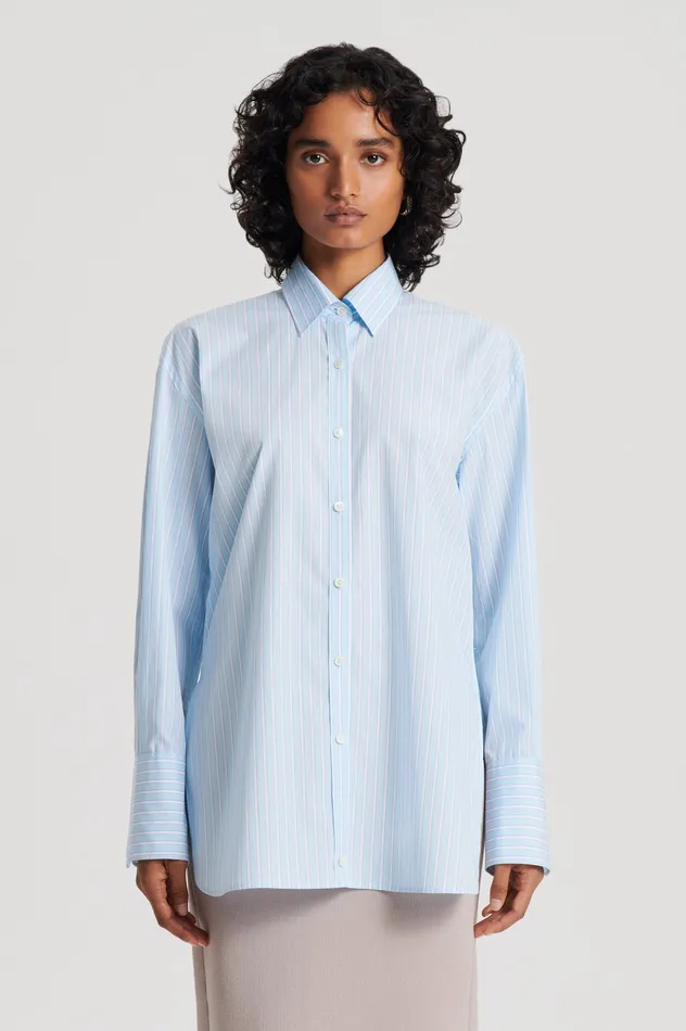Shirts Scanlan Theodore Women STRIPED SHIRT PALEBLUE Shirts Scanlan Theodore Women STRIPED SHIRT PALEBLUE