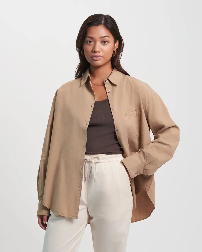 Shirts Women Colorfulstandard Organic Oversized Shirt 8211 Optical White