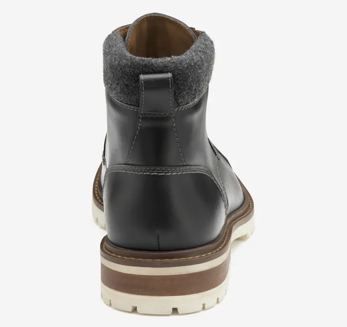 Shoes Barrett Cap Toe Boot Gray Full Grain Johnston and Murphy Men