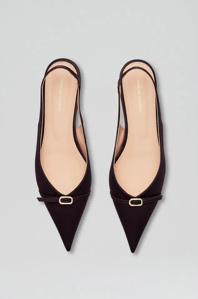 Shoes SATIN SLINGBACK 2 DARKMULBERRY Scanlan Theodore Women Shoes SATIN SLINGBACK 2 DARKMULBERRY Scanlan Theodore Women