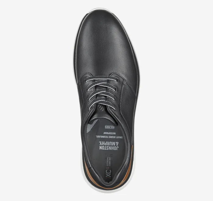 Shoes XC4 Prentiss 2 Plain Toe Black Waterproof Full Grain Johnston and Murphy Men
