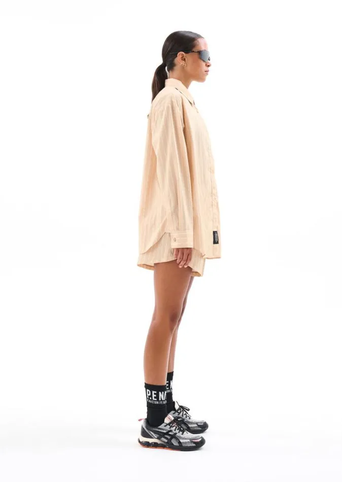 Shop AVENTURA SHIRT IN PINSTRIPE PRINT PE Nation Long Sleeve Tops