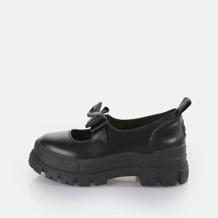 Shop Ballet Flats BUFFALO Aspha Ballerina Bow Black
