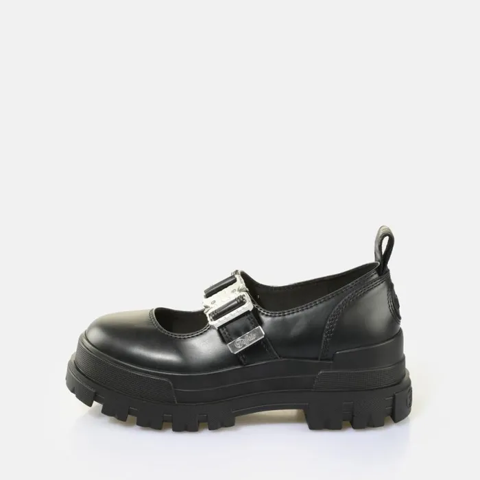 Shop Ballet Flats BUFFALO Aspha Ballerina Buckle Black