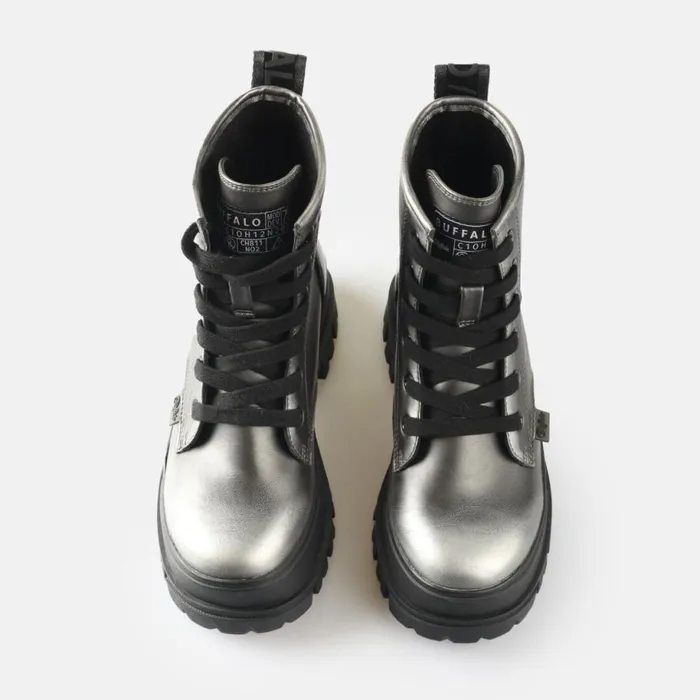 Shop Boots and AnkleBoots BUFFALO Aspha Rld Vntg Pewterblack
